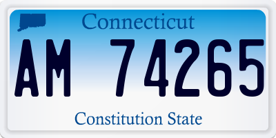CT license plate AM74265