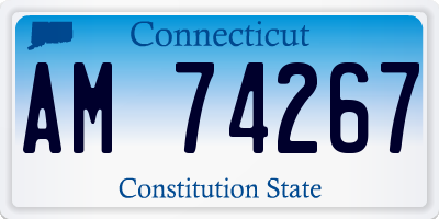 CT license plate AM74267
