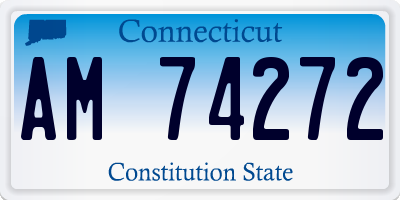 CT license plate AM74272