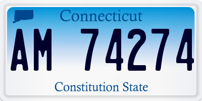 CT license plate AM74274