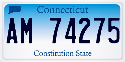 CT license plate AM74275