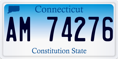 CT license plate AM74276