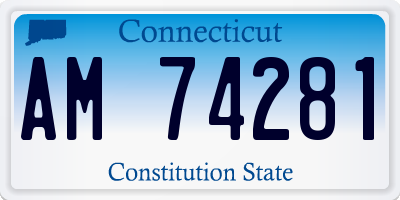 CT license plate AM74281