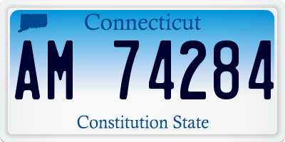 CT license plate AM74284