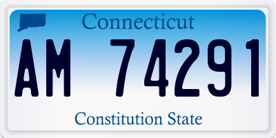 CT license plate AM74291