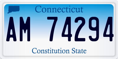 CT license plate AM74294