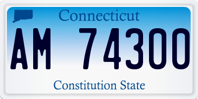 CT license plate AM74300