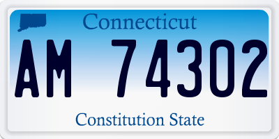 CT license plate AM74302