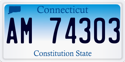 CT license plate AM74303