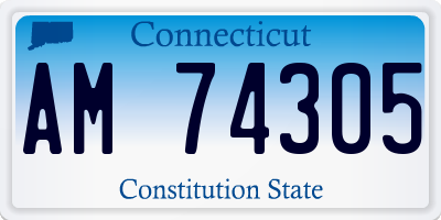 CT license plate AM74305