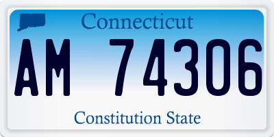 CT license plate AM74306