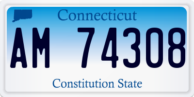 CT license plate AM74308