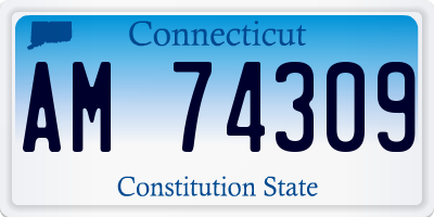 CT license plate AM74309