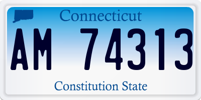 CT license plate AM74313