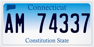 CT license plate AM74337