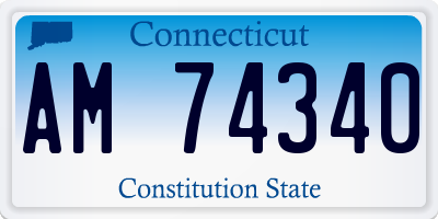 CT license plate AM74340