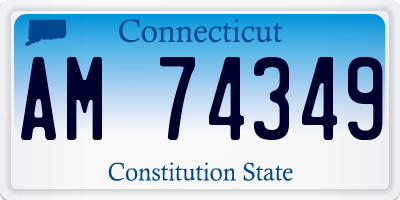 CT license plate AM74349