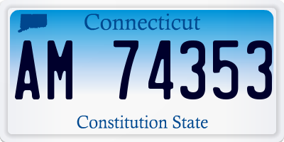 CT license plate AM74353
