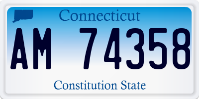 CT license plate AM74358