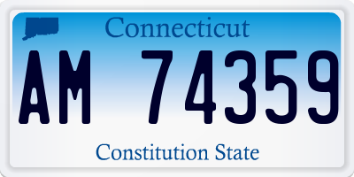 CT license plate AM74359