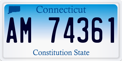 CT license plate AM74361