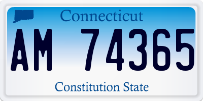CT license plate AM74365