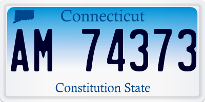CT license plate AM74373