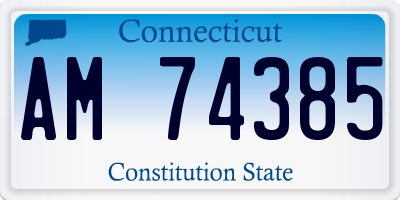 CT license plate AM74385