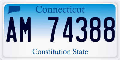 CT license plate AM74388