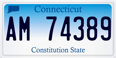 CT license plate AM74389