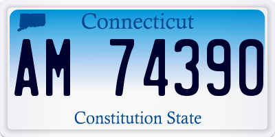 CT license plate AM74390