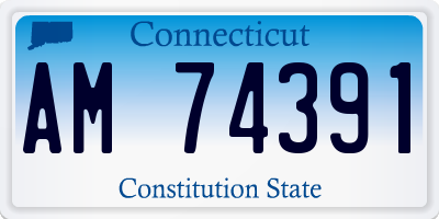 CT license plate AM74391