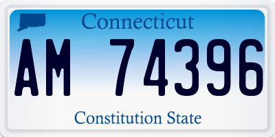 CT license plate AM74396