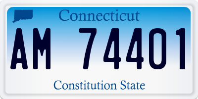 CT license plate AM74401