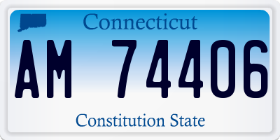 CT license plate AM74406
