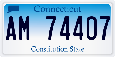 CT license plate AM74407