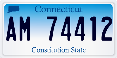 CT license plate AM74412