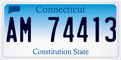 CT license plate AM74413
