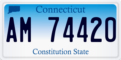 CT license plate AM74420