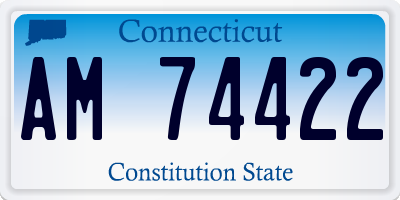 CT license plate AM74422