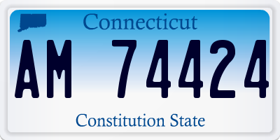 CT license plate AM74424