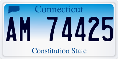 CT license plate AM74425