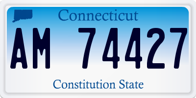 CT license plate AM74427