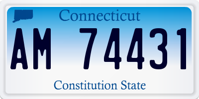CT license plate AM74431