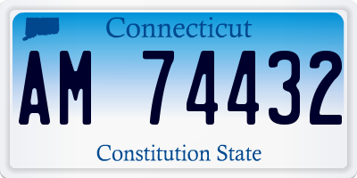 CT license plate AM74432