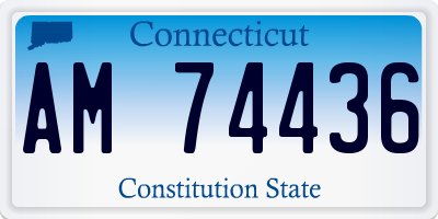 CT license plate AM74436