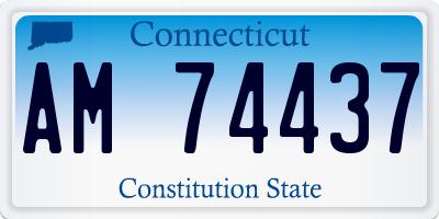 CT license plate AM74437
