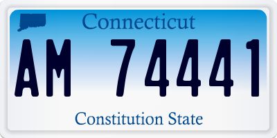 CT license plate AM74441