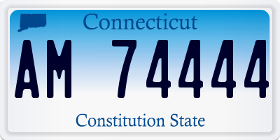 CT license plate AM74444
