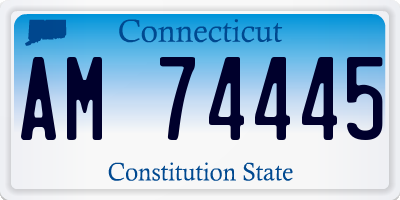 CT license plate AM74445